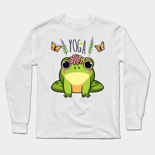 Yoga Kawaii Frog Long Sleeve T-Shirt